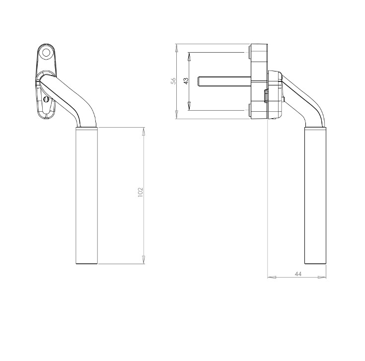 Window handles for sale in the UK - chrome teardrop